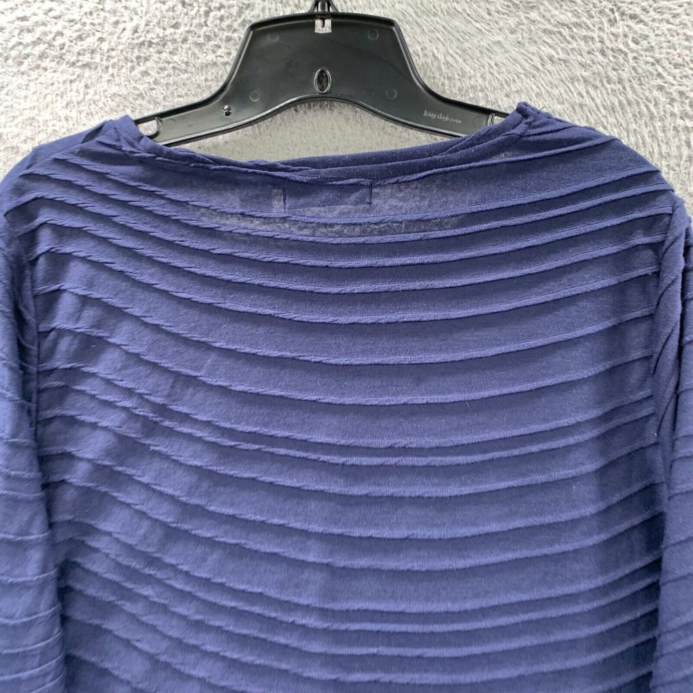 IB DIFFUSION Blouse Womens Large Top 3/4 Sleeve Blue - Picture 5 of 8